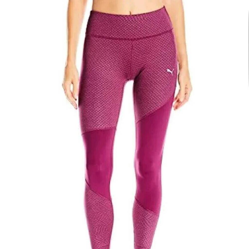 Puma Womens Active PUMA Clash Tight-leggings SizeM