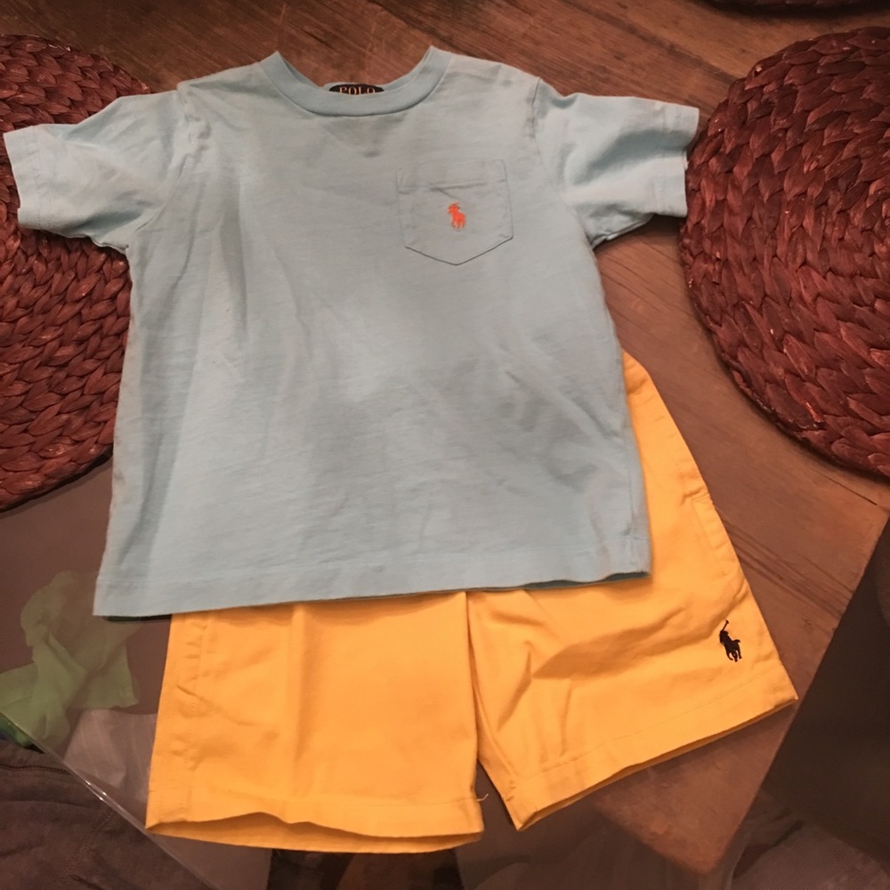 Polo t shirt and polo shorts 3t-4t