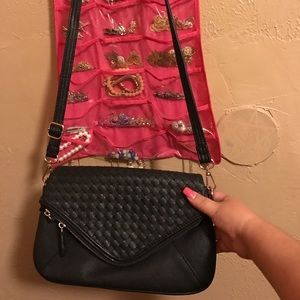 Cross body black purse