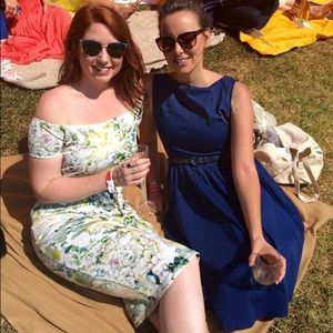 Asos Summer Floral Scuba Bardot Dress