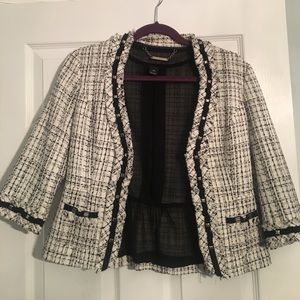 White|Black Dress Blazer