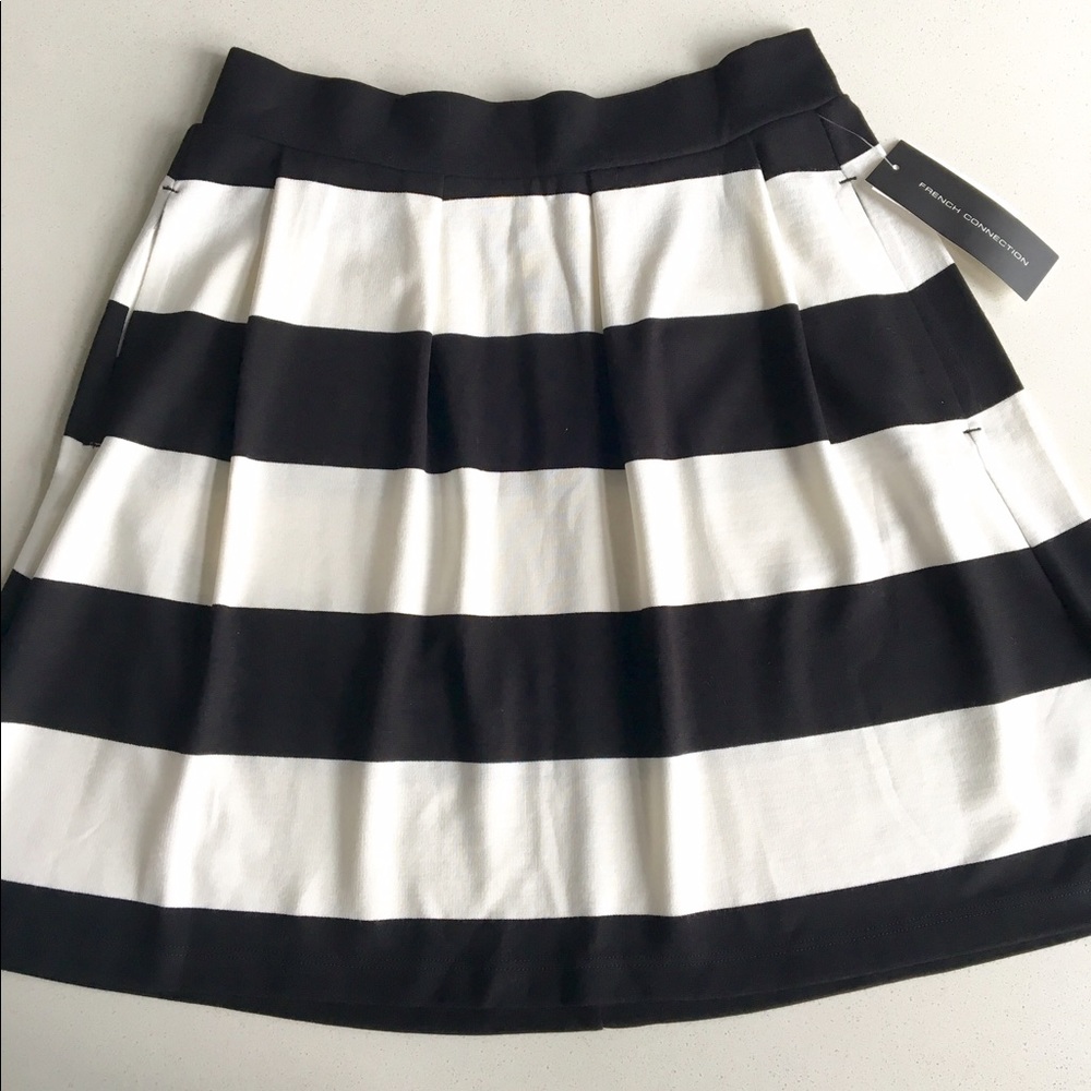 French Connection Striped Mini Skirt