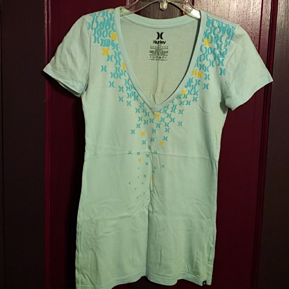 Hurley Blue V-neck SS Tee