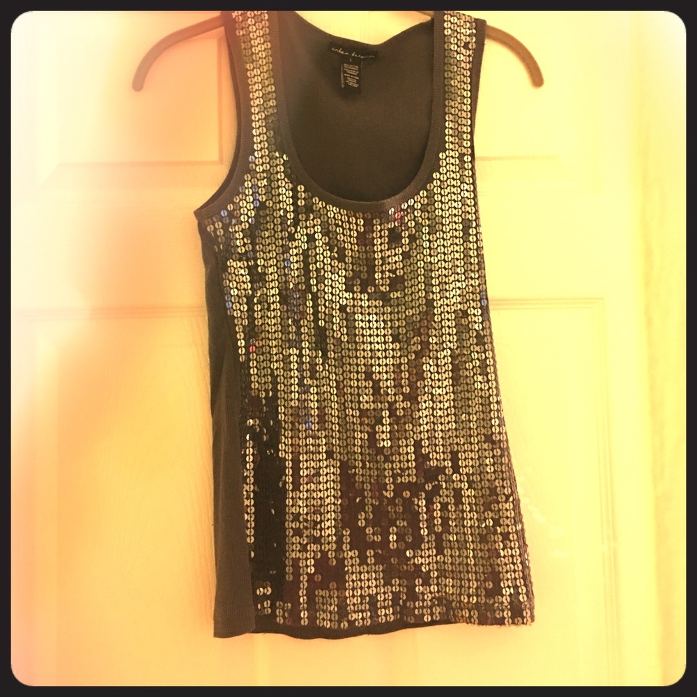 Urban Behavior Dark Grey Sequin Tank