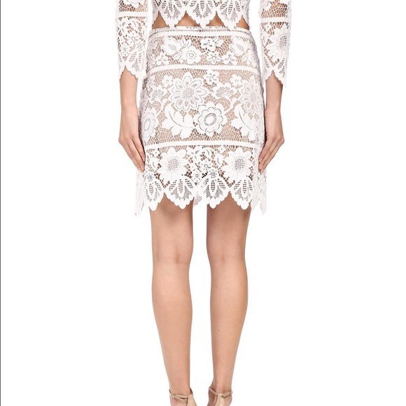 [ for love & lemons ] NWT Gianna white lace skirt - Picture 8 of 8