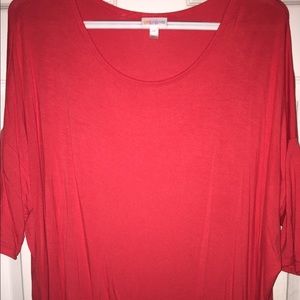 Brand new bright red medium LulaRoe Irma.