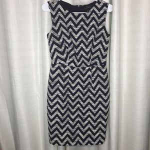 The Limited Dress Size 0 Navy Chevron