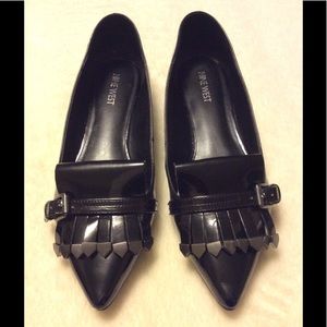 Nine West Black and Silver Flats