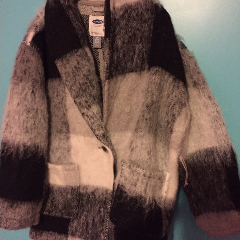 Old navy buffalo plaid wool coat
