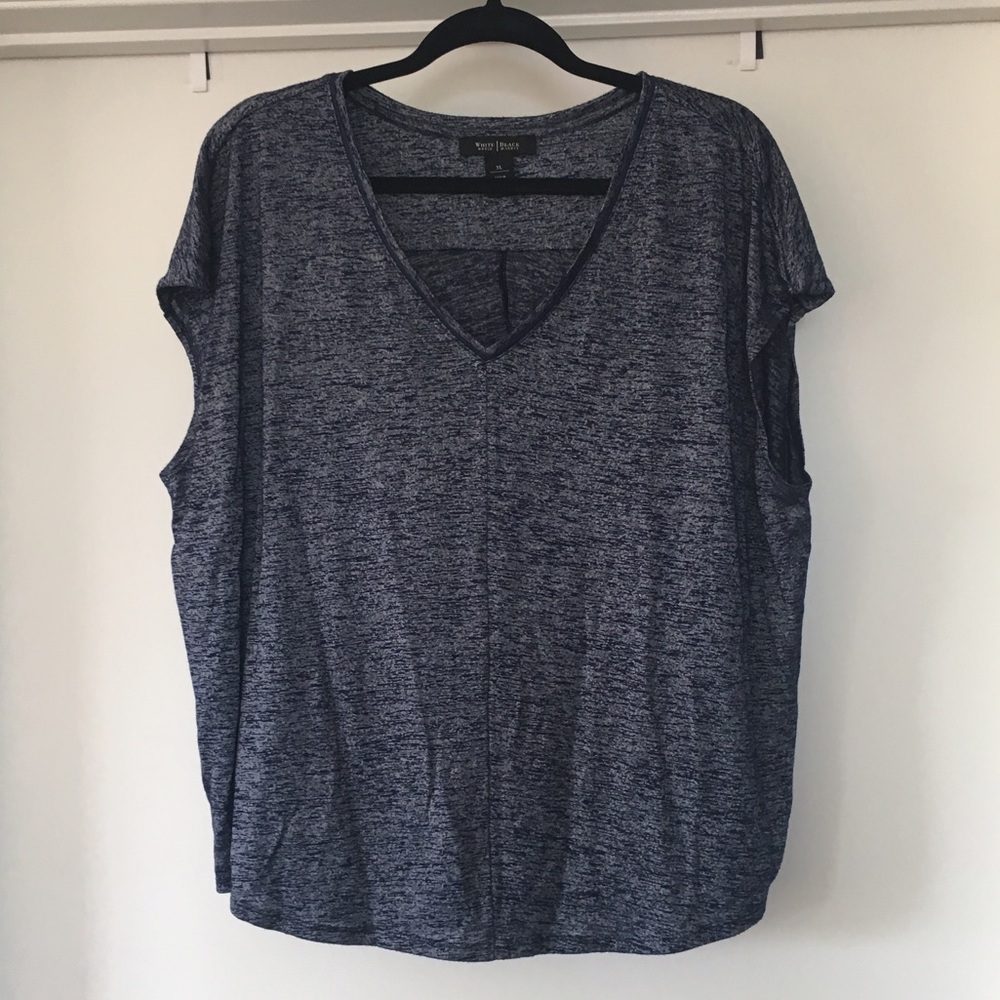 White House Black Market Heathered Top Blouse