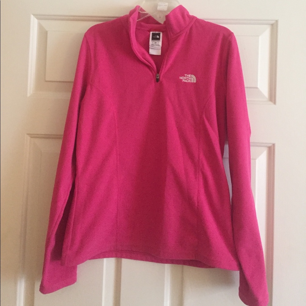 Pink North Face zip up jacket pullover