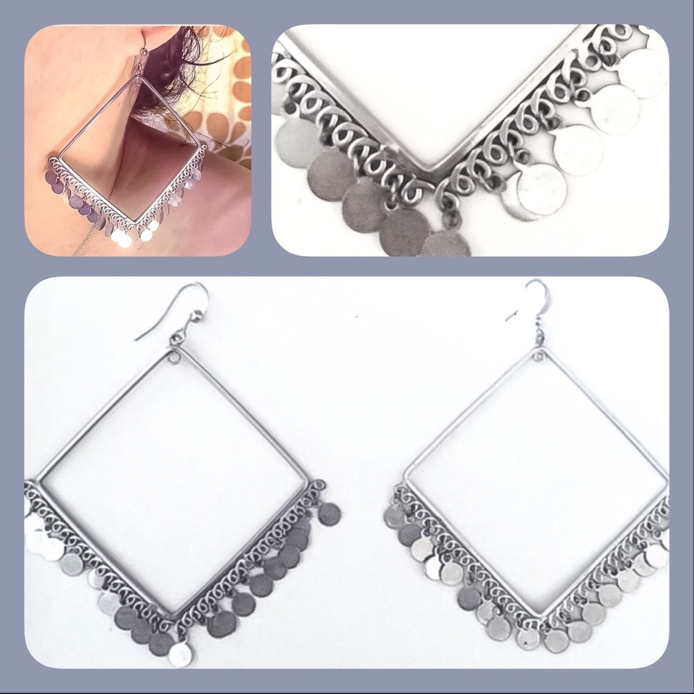 Free people gypsy silver earrings