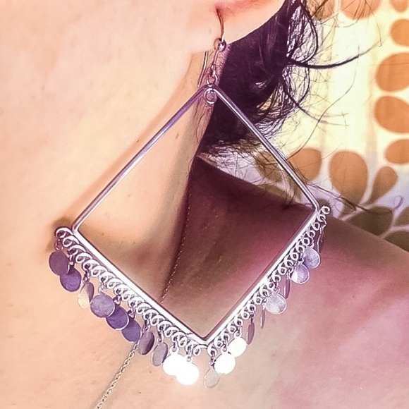 Free people gypsy silver earrings - Picture 2 of 5