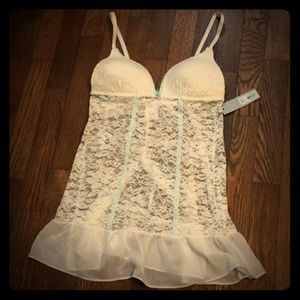 NWT White lace slip