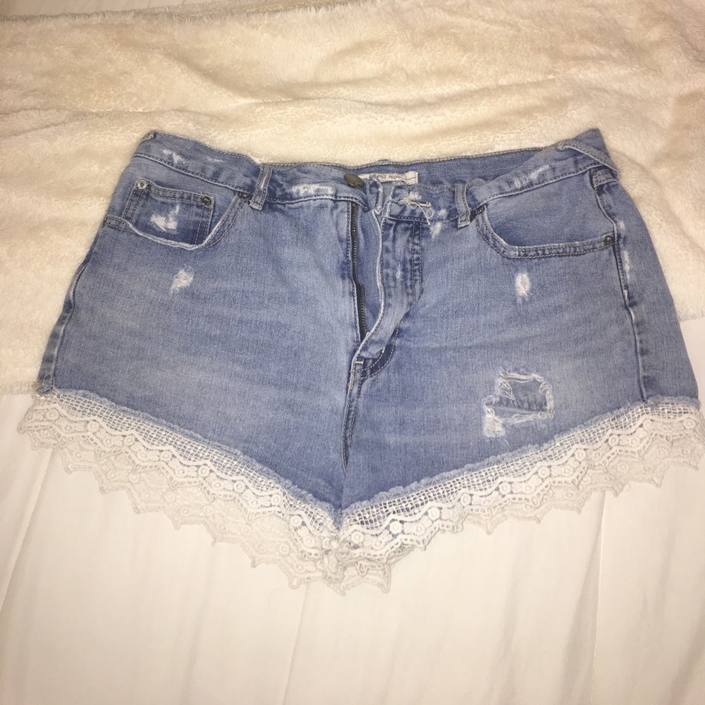 Free People Lacey Denim Cut Off Shorts
