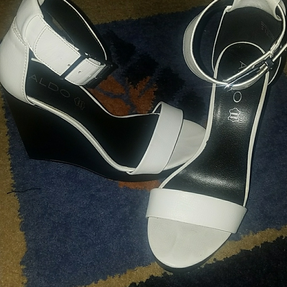 White Aldo Wedges