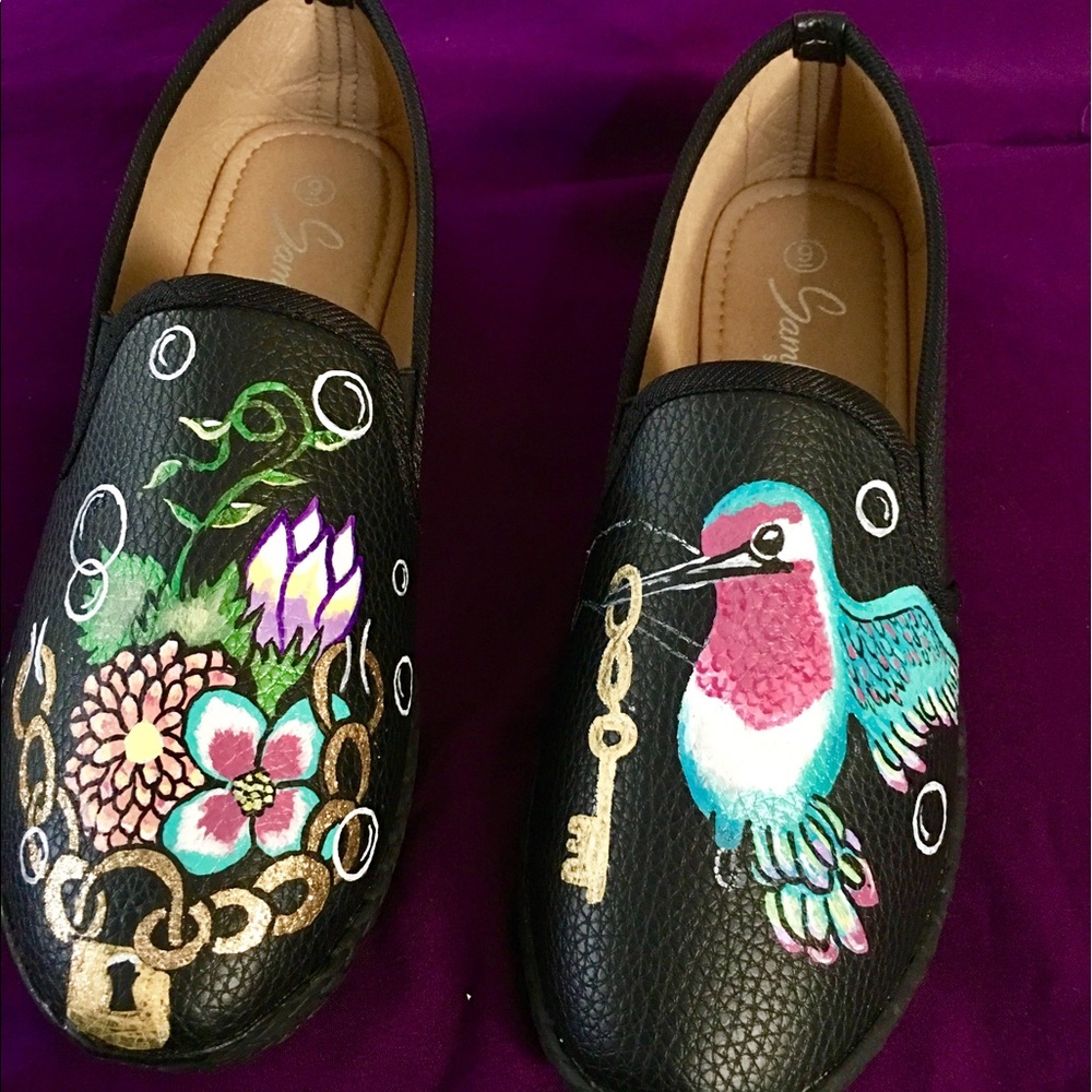 Samba shoes hand painted ...!!!!