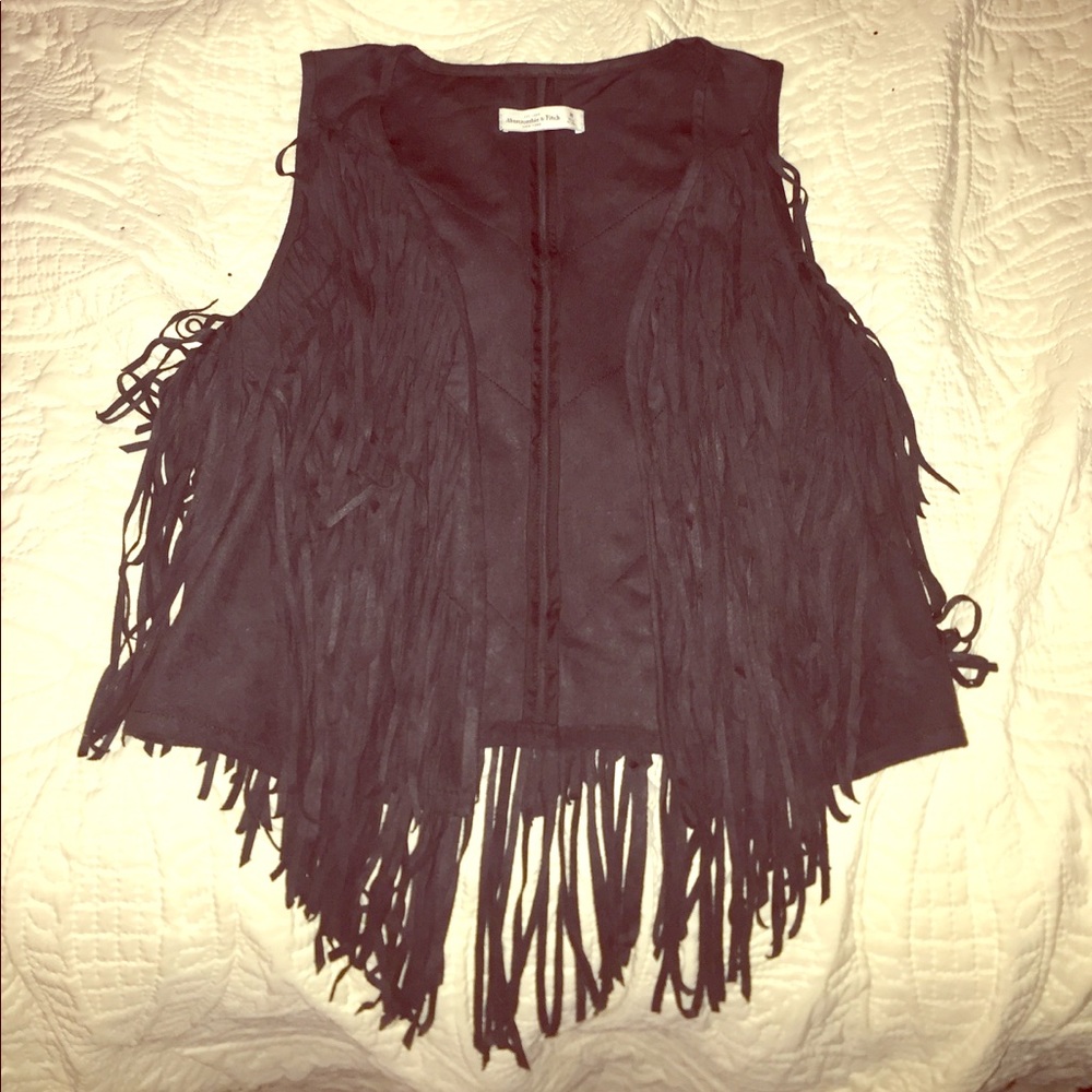Suade fringe vest