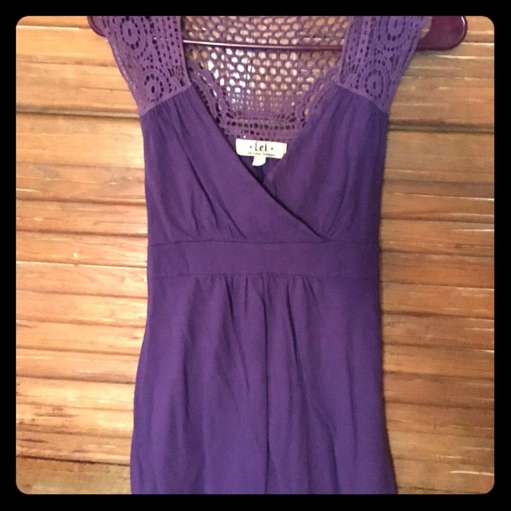 Purple crochet shirt