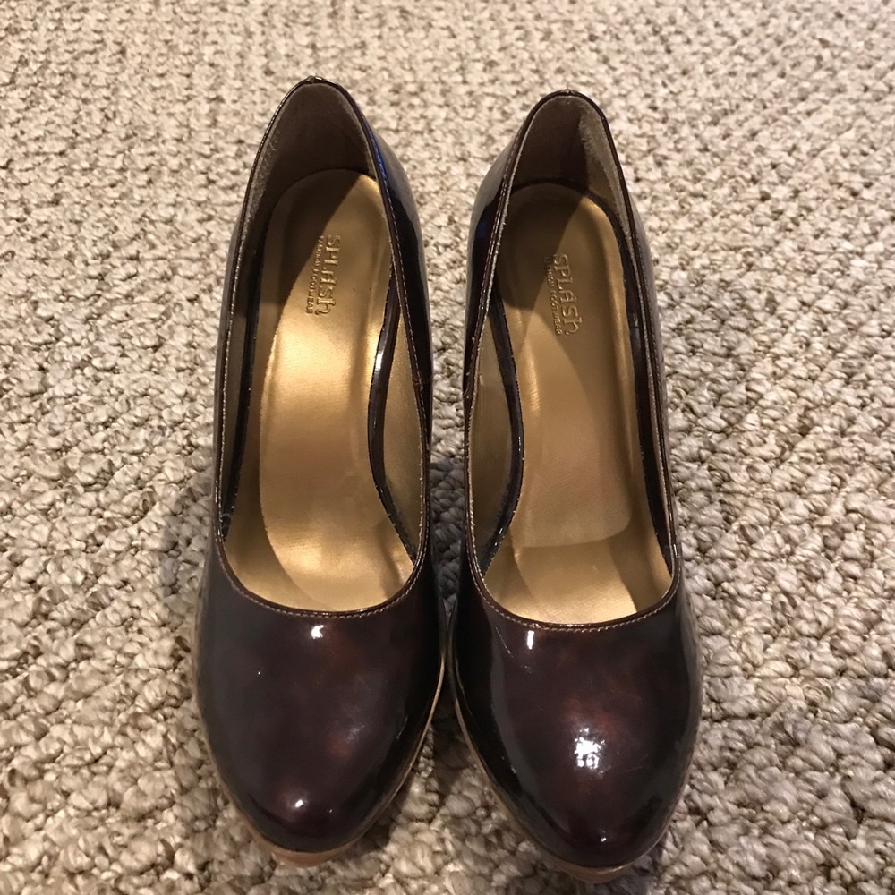Tortoise shell colored heels