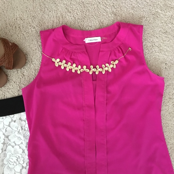 Calvin Klein Tops - Calvin Klein pink sleeveless  blouse