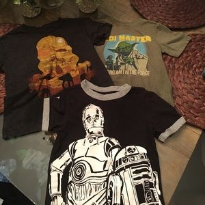 boys Star Wars shirt bundle sz 4t and XS
