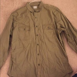 JCrew x-large green button-down