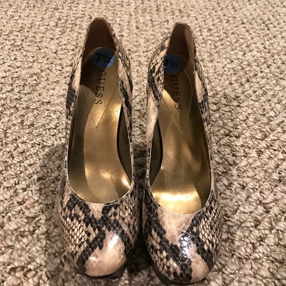 Guess snake skin heels