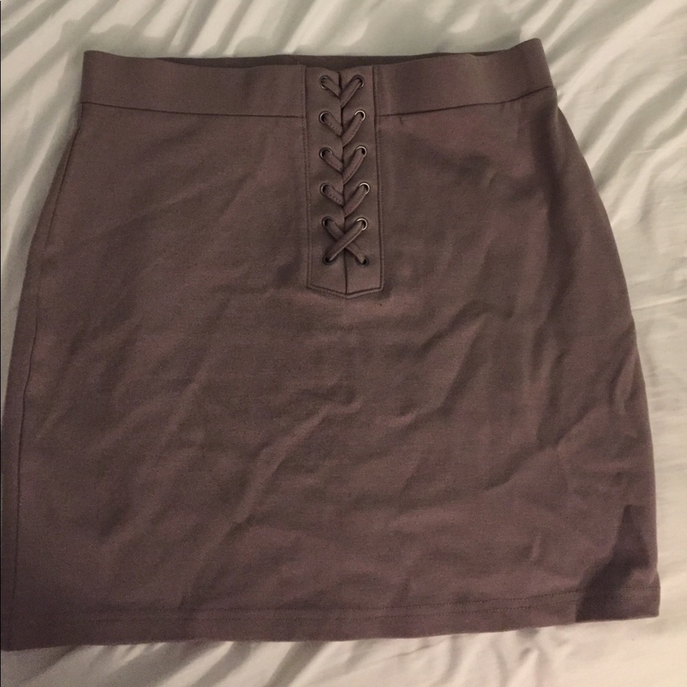 Taupe Mini Skirt