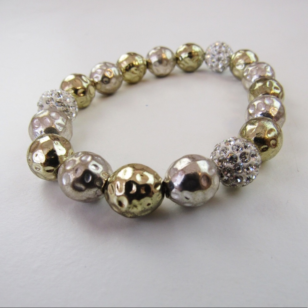 Gold & Silver Pave Bracelet