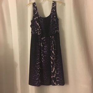 Tahari purple cheetah dress