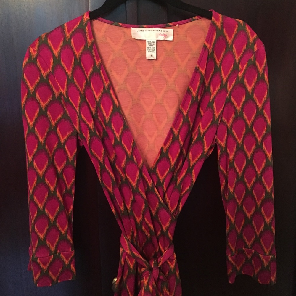 DVF Diane von Furstenberg Julian Silk Wrap Dress 2