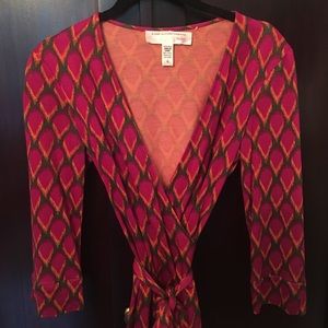 DVF Diane von Furstenberg Julian Silk Wrap Dress 2