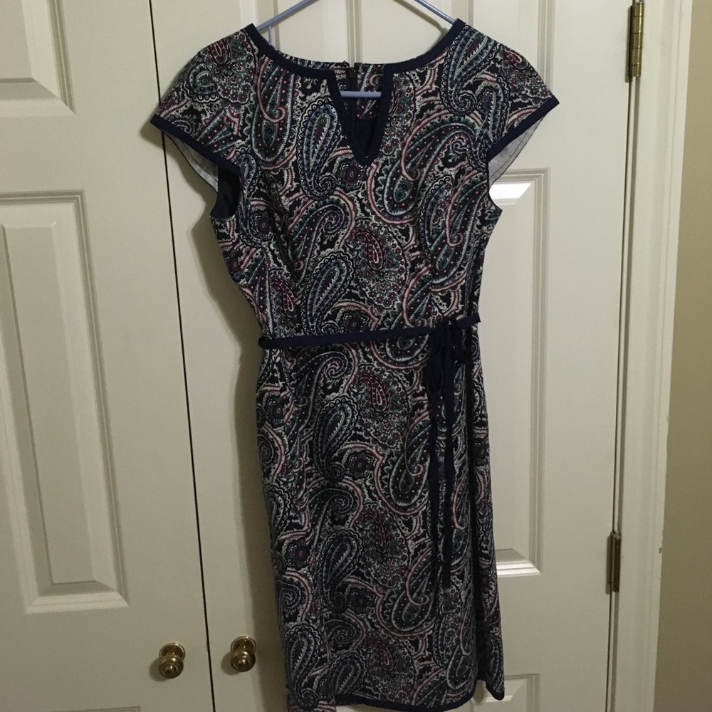 Talbots paisley short sleeve dress