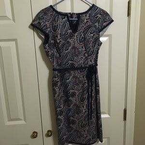 Talbots paisley short sleeve dress