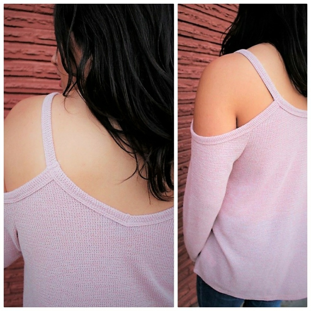 BUY 1, GET 1 FREE! Cold shoulder in pink - Picture 4 of 4
