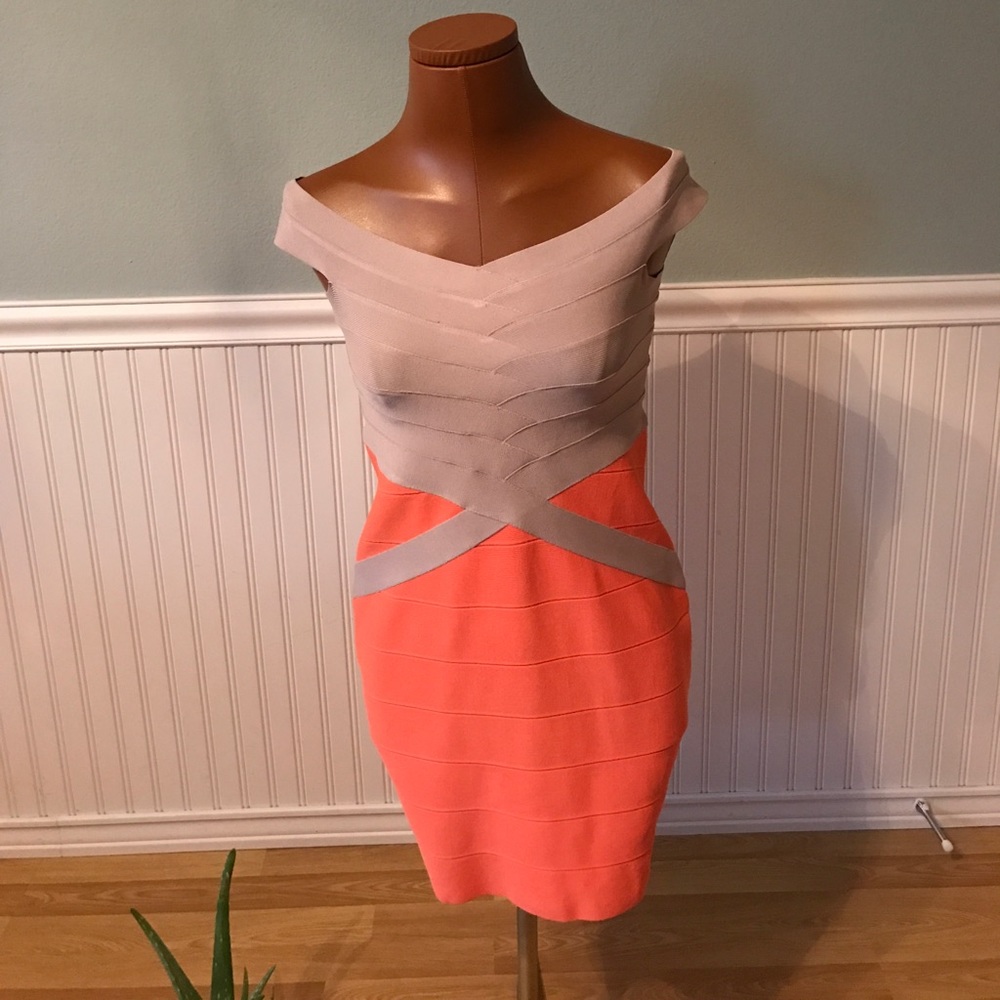 Bebe dress off the shoulder