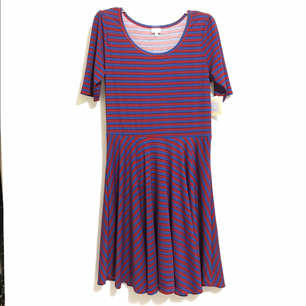 Lularoe dress nicole 3XL plus size Solid Stripes