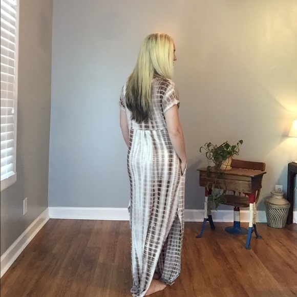 Mocha Tied Dyed Maxi Dress - Picture 4 of 6