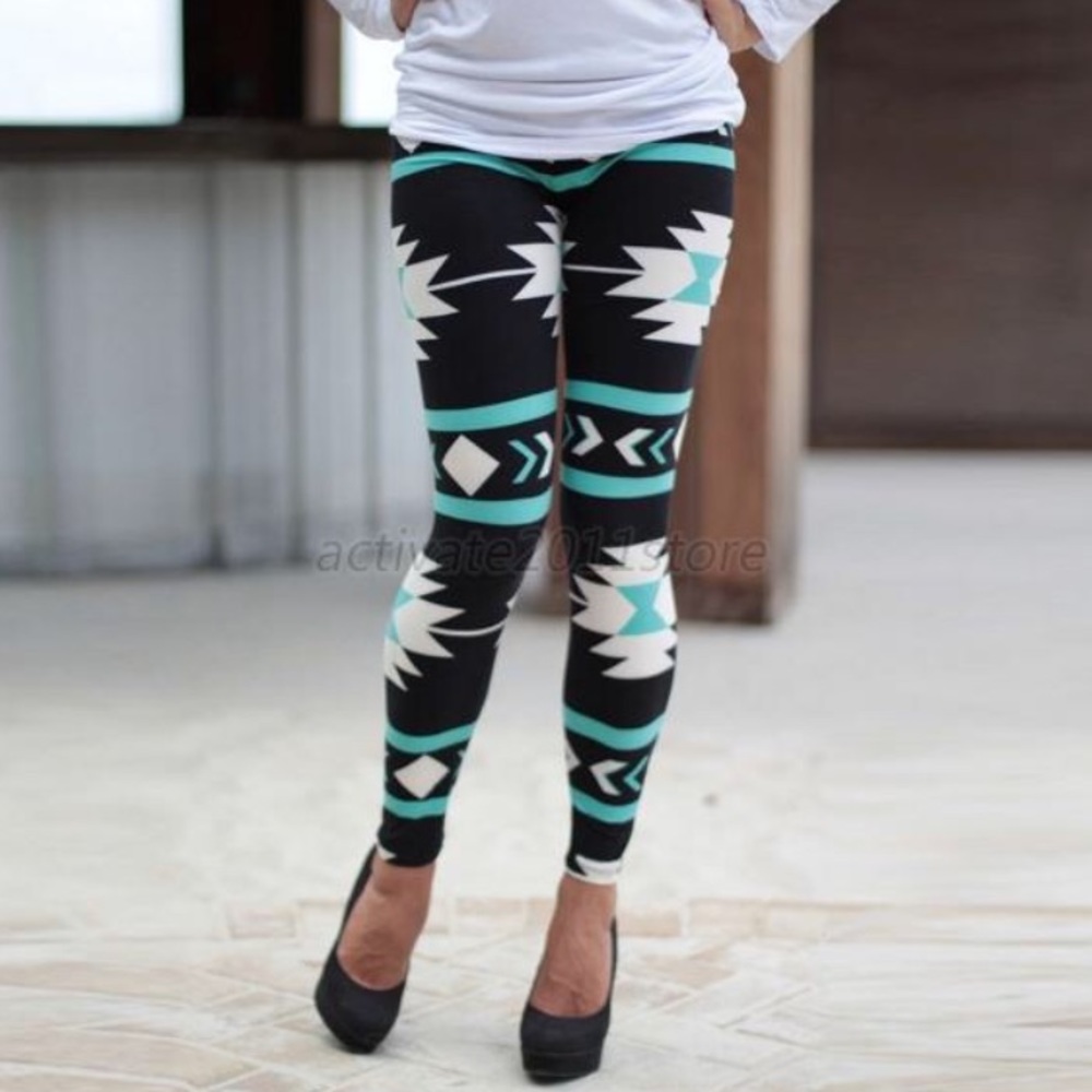 Brand new in package Mint Aztec leggings! M, L, XL