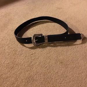 Faux leather belt