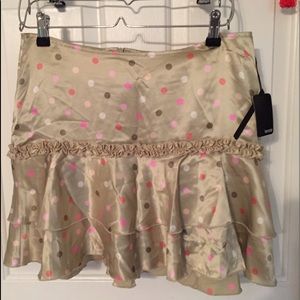Super cute polka dot silk skirt