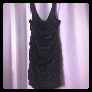 Black rouched Express cocktail dress