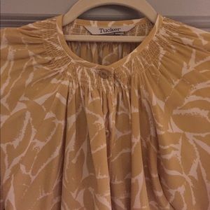 Tucker Silk Print Blouse - Size Petite