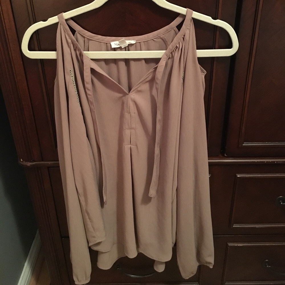 Cold Shoulder Chiffon Top