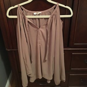 Cold Shoulder Chiffon Top