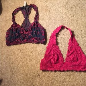 Bundle 2 free people bralettes