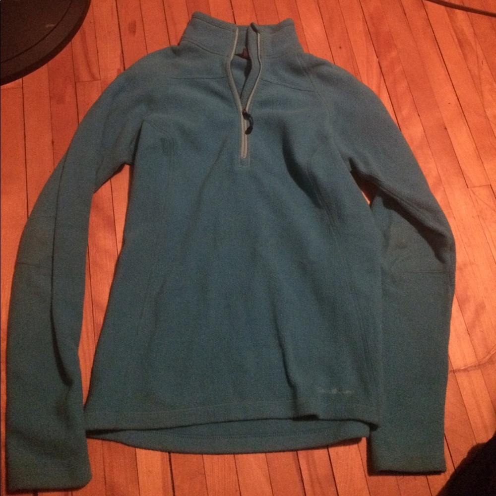 Blue quarter zip fleece