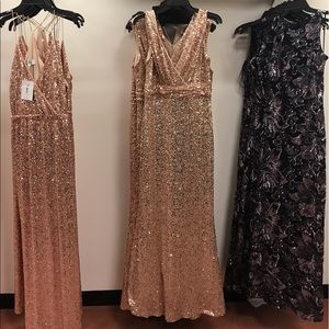 Mischka Badgley sequin full length dress