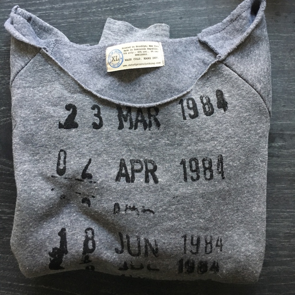 Gray Library Stamp sweatshirt